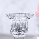 Crystal glass candle holder for weddings and home decor