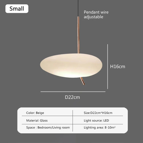 Nordic LED pendant lamp with touch switch and glass pebbles