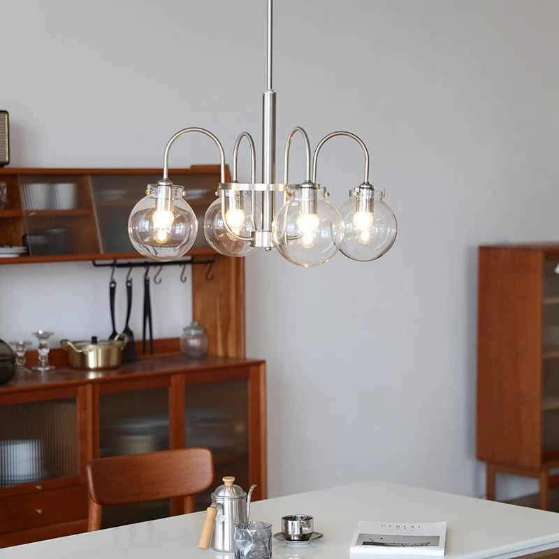 Bauhaus style glass chandelier for modern interiors