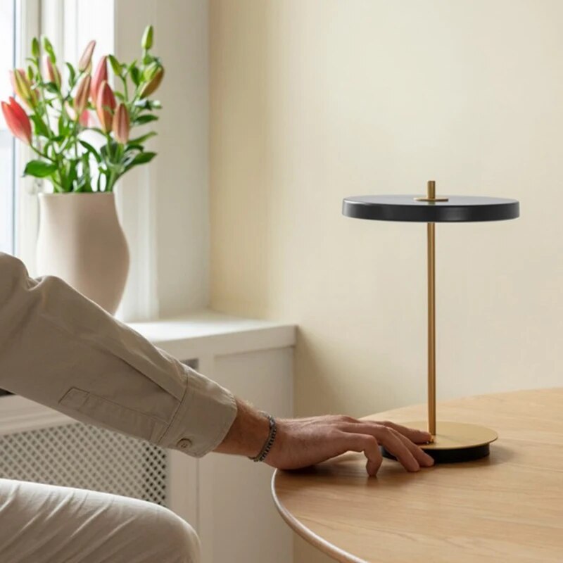 Nordic LED floor lamp with dimmer for living room, bedroom and study - vue 5 sur 11