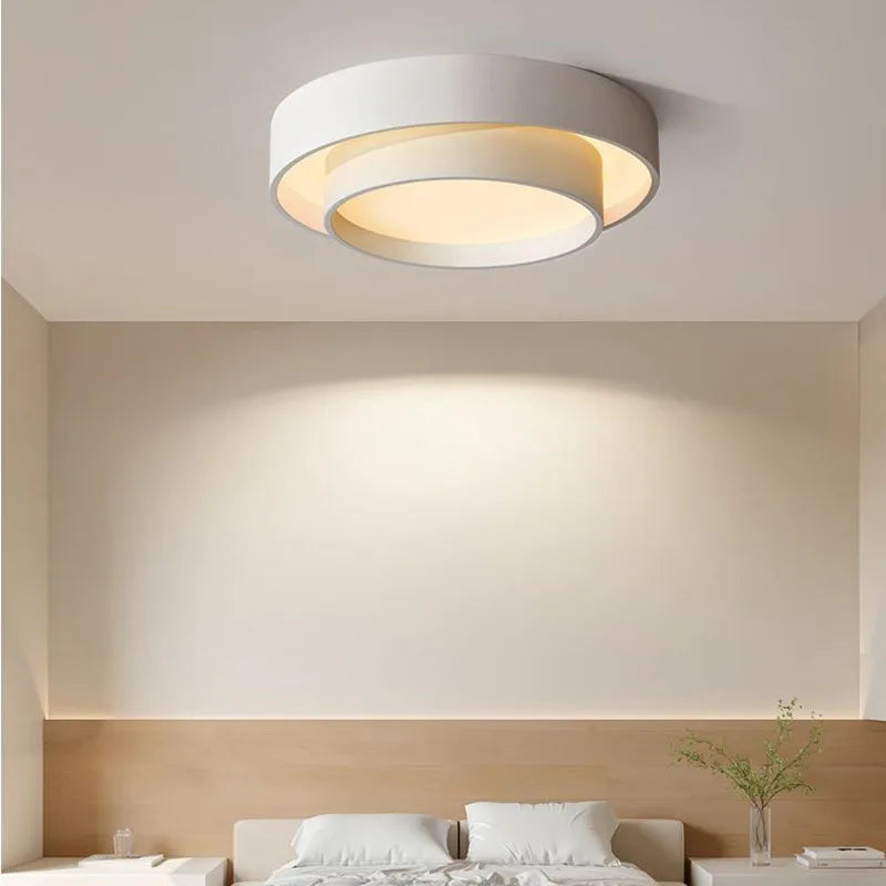 Modern round LED ceiling light for various spaces