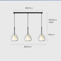 Modern minimalist Italian designer glass chandelier