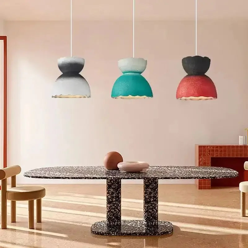 Handmade Wabi Sabi LED Chandelier Decoration Home Loft Hanging Lamps Kitchen Island Cafe Restaurant Pendant Light Fixture