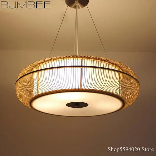 Handmade bamboo chandelier with modern and elegant style - vue 2 sur 10