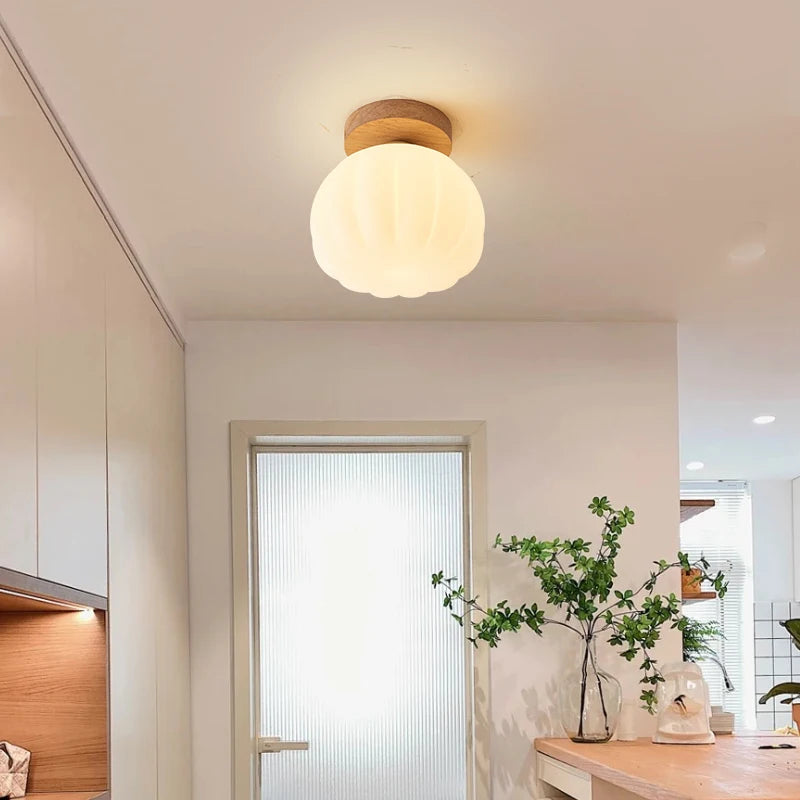 Modern nordic LED ceiling light in pumpkin flower shape