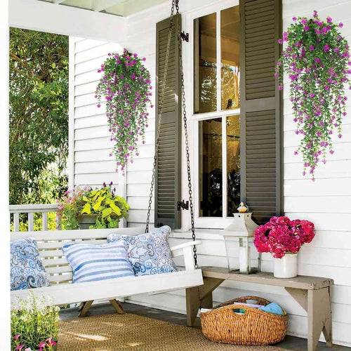 Artificial hanging plant floral decor for home and parties - vue 4 sur 10