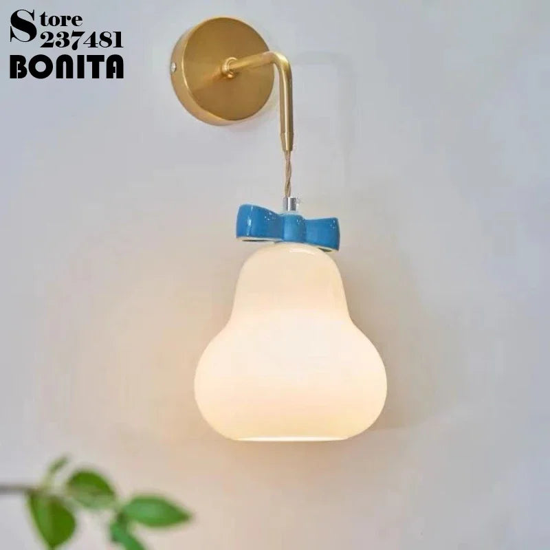 Bow tie wall light for children's decor