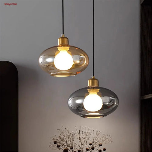 Modern glass pendant light for elegant interiors - vue 2 sur 7