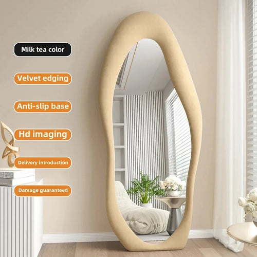 Nordic wavy full length mirror for interior decoration - vue 14 sur 13
