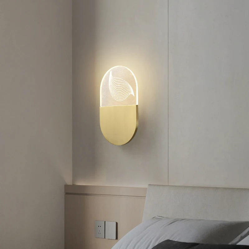 Minimalist copper LED wall light for elegant interiors
