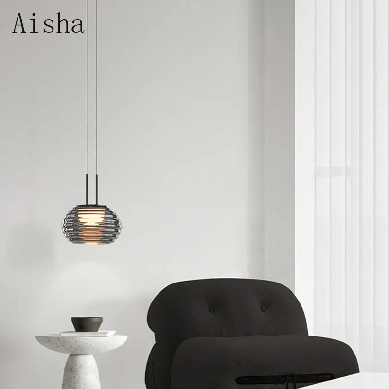 Modern glass pendant light for an elegant interior