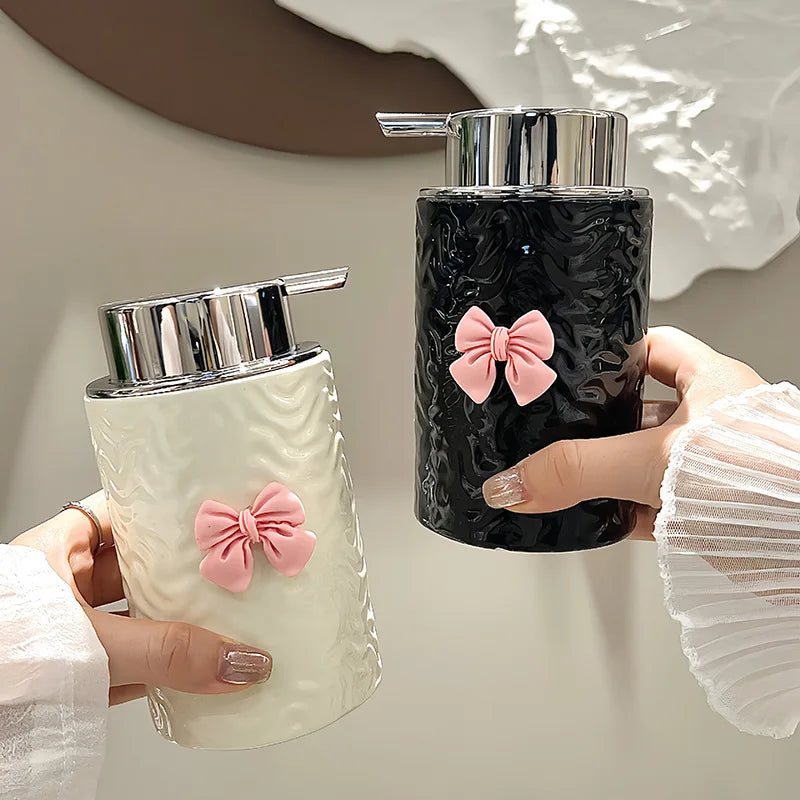 European ceramic soap dispenser for bathroom