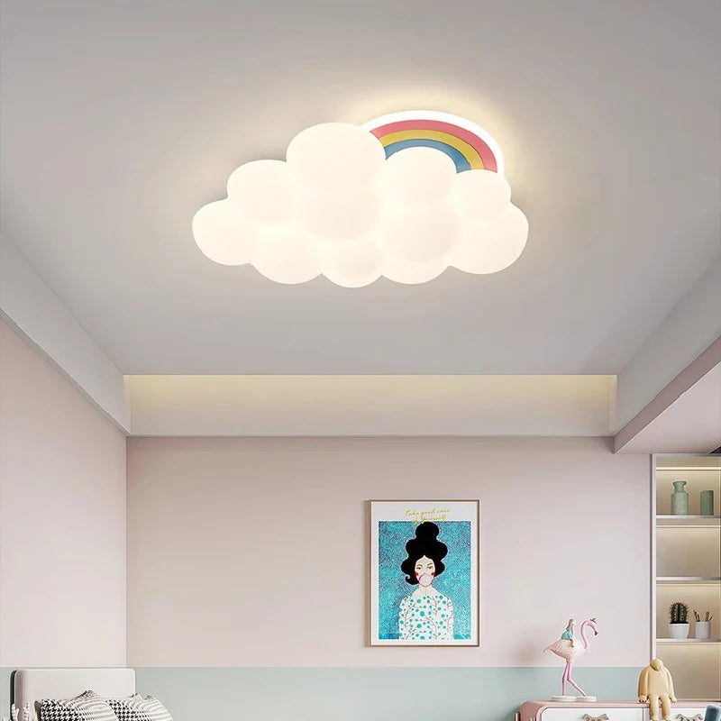 plafonnier nuage arc-en-ciel à led pour chambre d'enfant - vue 5 sur 7