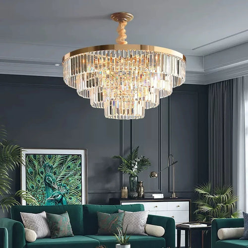 Luxury crystal chandelier for stylish interior decoration and elegant lighting - vue 5 sur 10