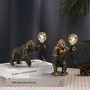 Nordic king kong customisable resin animal table lamp