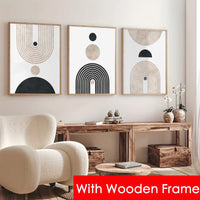 round geometric abstract frame for modern wall decor