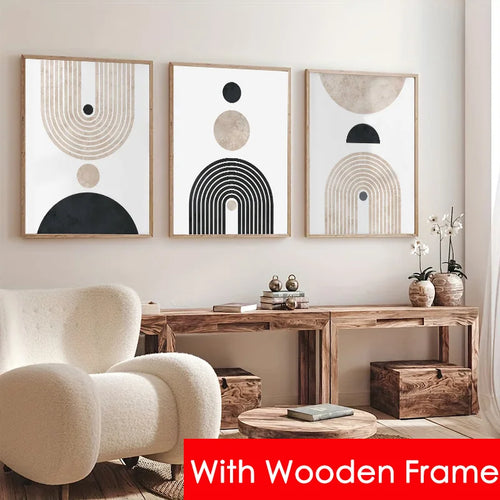 round geometric abstract frame for modern wall decor