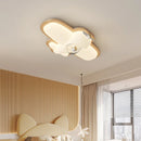 Wooden airplane ceiling light for children's bedroom with playful design