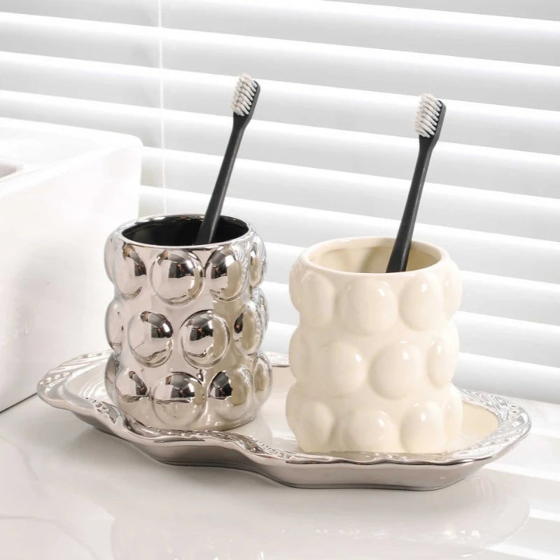 ceramic mug set for lovers luxury bathroom accessories
