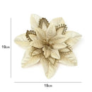 Artificial glitter Christmas flower for tree decorations 1 piece