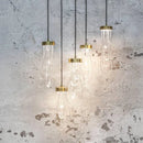 Transparent acrylic LED pendant light with adjustable wire