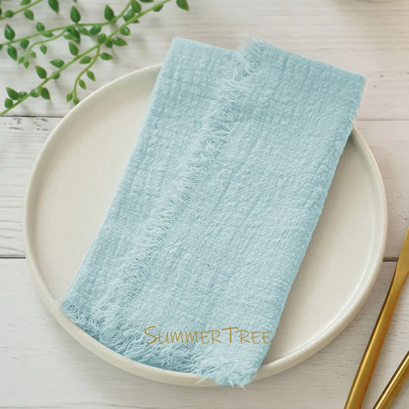 Rustic cotton gauze dinner napkin