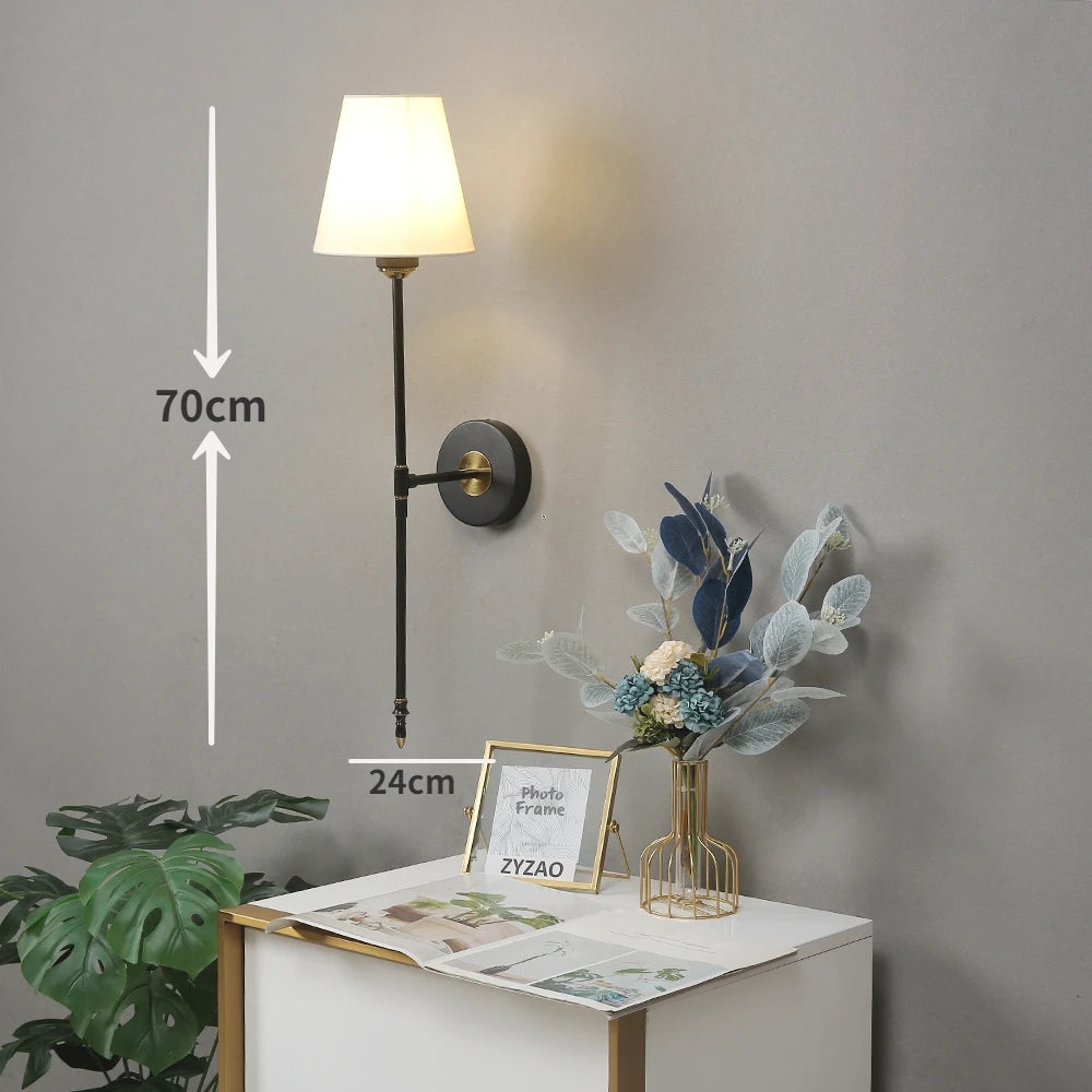 Modern copper wall light for loft decor