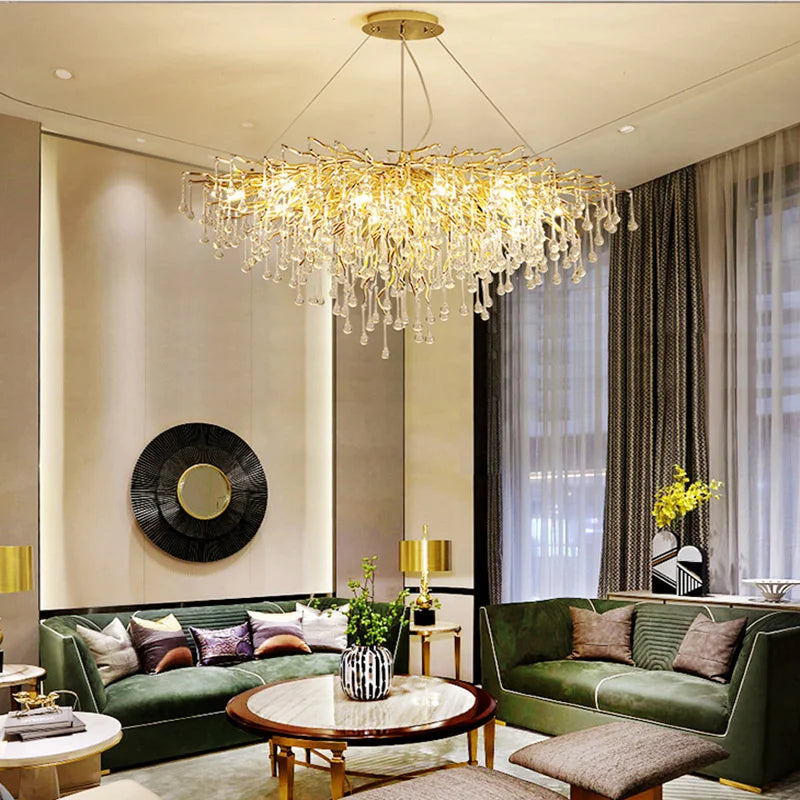 Modern luxury crystal LED chandelier for indoor use - vue 3 sur 18