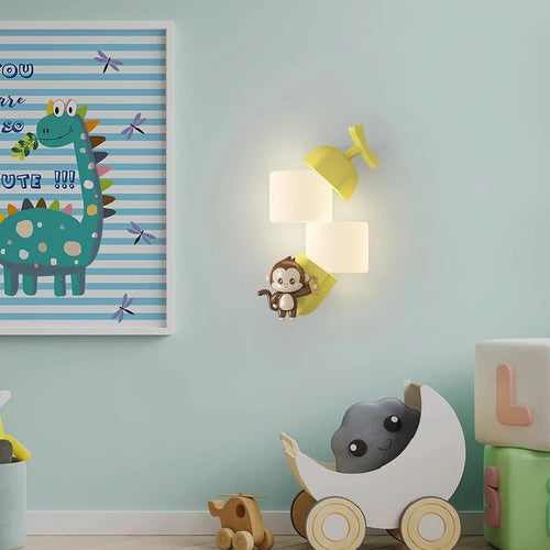 Children's LED wall light in rabbit panda shape - vue 3 sur 7