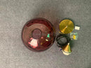 Modern nordic coloured glass chandelier with water grain effect