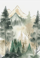 Forest landscape posters and decorative wall art prints