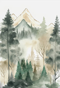 Forest landscape posters and decorative wall art prints