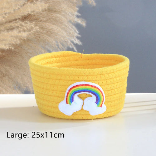 woven animal storage basket for toys and miscellaneous items - vue 16 sur 21