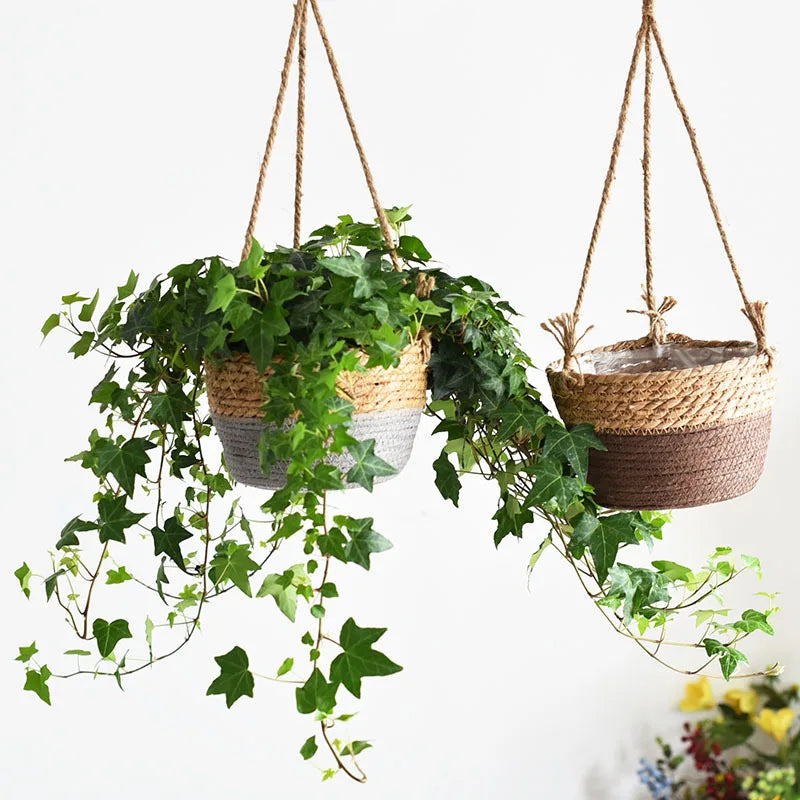 macrame hanging planter for indoor and outdoor plants