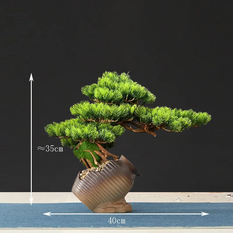 Artificial bonsai tree for indoor decoration and landscaping - vue 6 sur 36