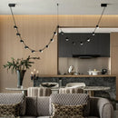 Postmodern creative leather chandelier for modern artistic decor