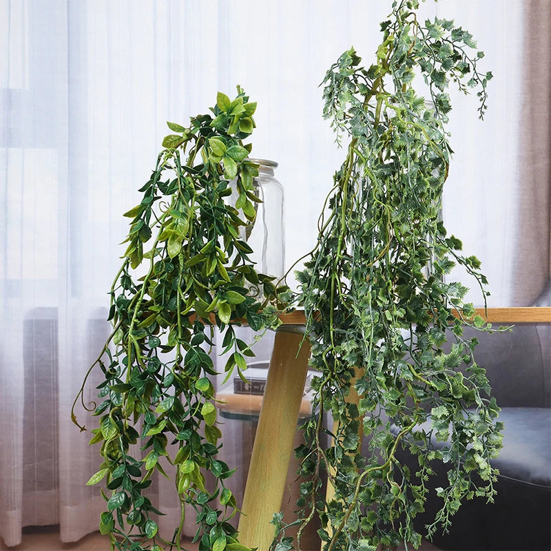 Artificial eucalyptus rattan leaves for indoor and outdoor decoration