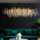 Luxurious gold glass chandelier for interior decoration