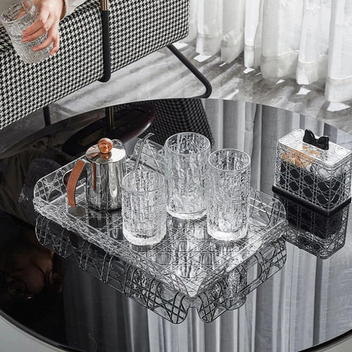 Luxury acrylic tray for storage and decoration - vue 5 sur 7