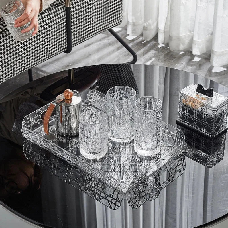 Luxury acrylic tray for storage and decoration - vue 4 sur 7