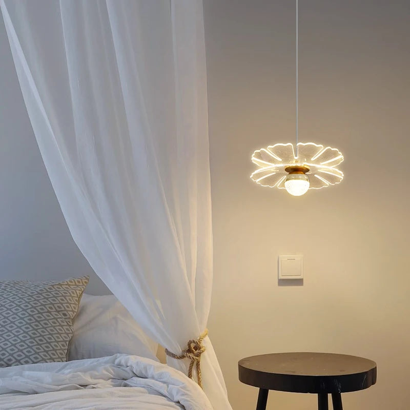 Minimalist nordic luxury chandelier with crystal pendants
