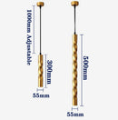 Dimmable cylindrical LED pendant light for interior decoration