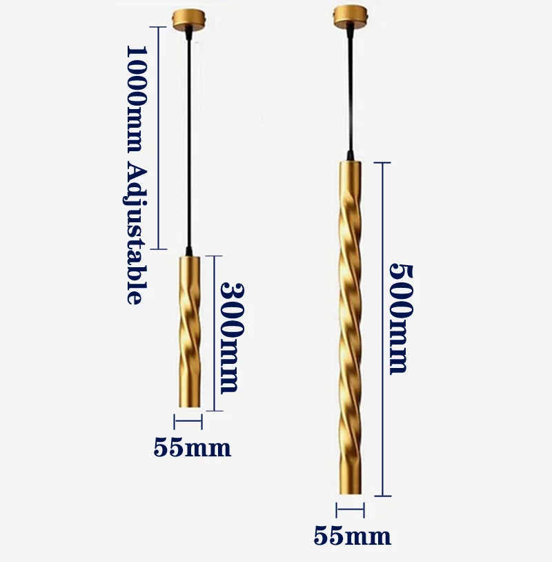 Dimmable cylindrical LED pendant light for interior decoration - vue 6 sur 10