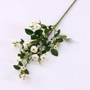 Set of 5 artificial silk roses for floral decoration