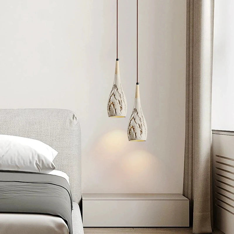 Led concrete pendant light for restaurant, bar, art loft designer lighting
