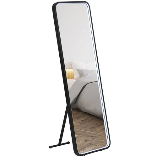 HOMCOM full body mirror with LED lights 151.5x50 cm memory function - vue 2 sur 6