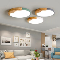 Nordic style recessed LED ceiling light with round macaron details, creative modern lighting