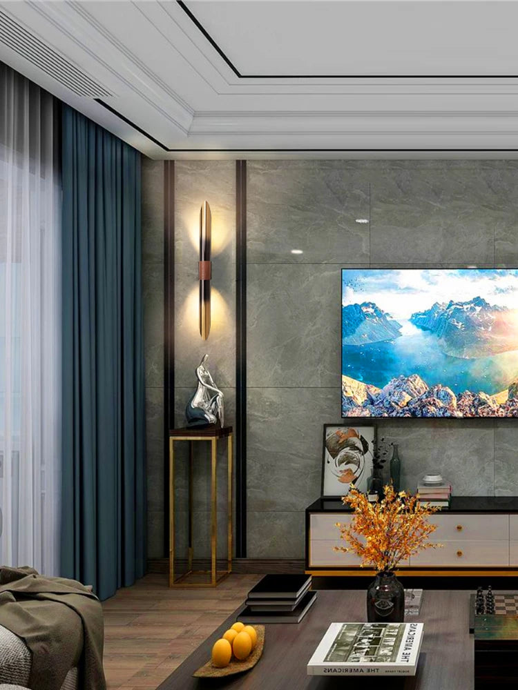 Minimalist double head modern design wall light