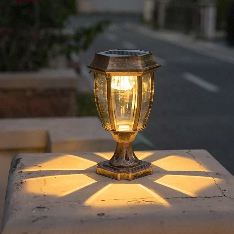Modern waterproof solar table lamp for outdoor lighting