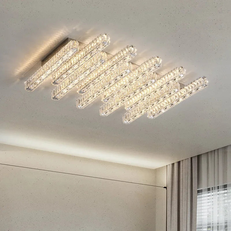 Modern crystal LED chandelier with dimmable function for home